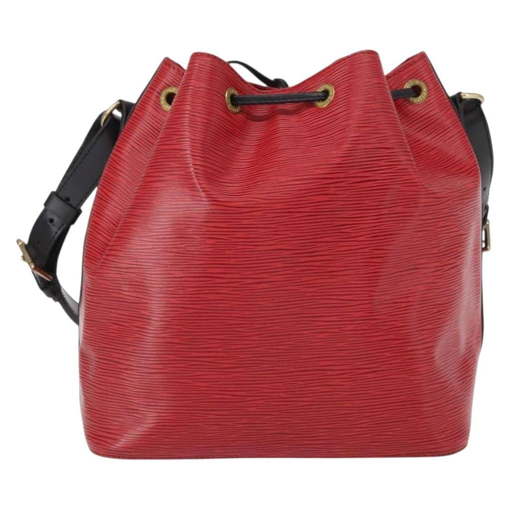 Louis Vuitton Bicolor Petit Noe Handbag Red Leather Good condition - Back View