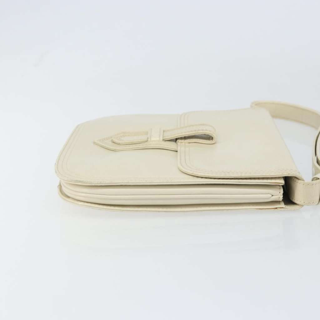 Saint Laurent Vintage Shoulder Bag White Leather Good condition - Inside View