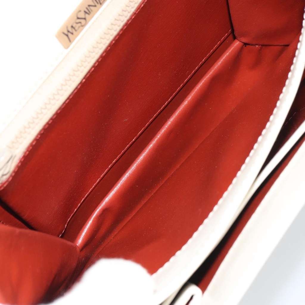 Saint Laurent Vintage Shoulder Bag White Leather Good condition - Box View