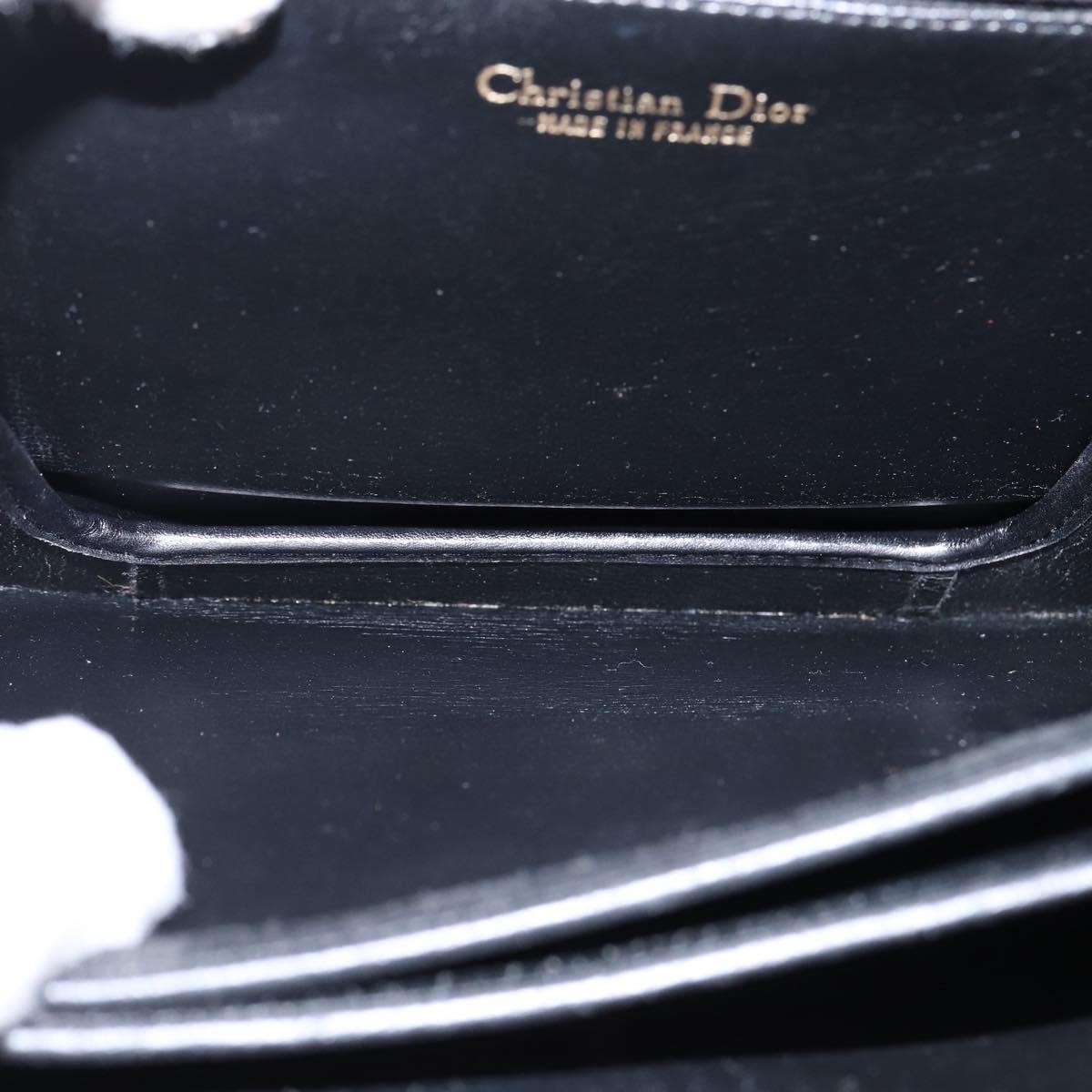 Christian Dior Flap Shoulder Bag Black Leather Good condition - Box View