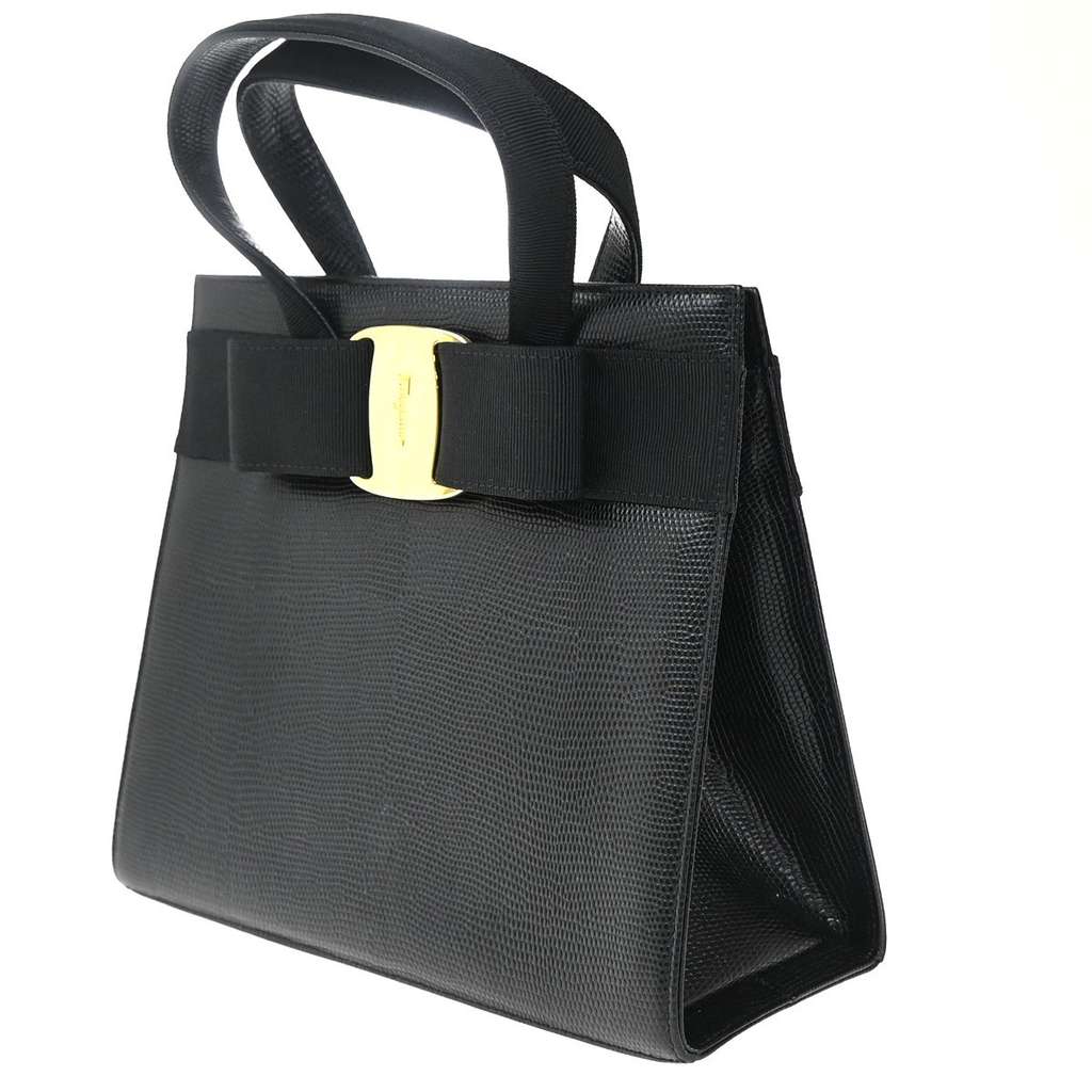 Salvatore Ferragamo Convertible Vara Bow Tote Black Leather Good condition - Inside View