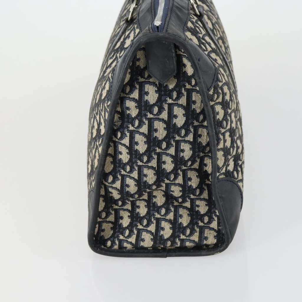 Christian Dior Vintage Trotter Boston Bag Navy Canvas Good condition - Inside View