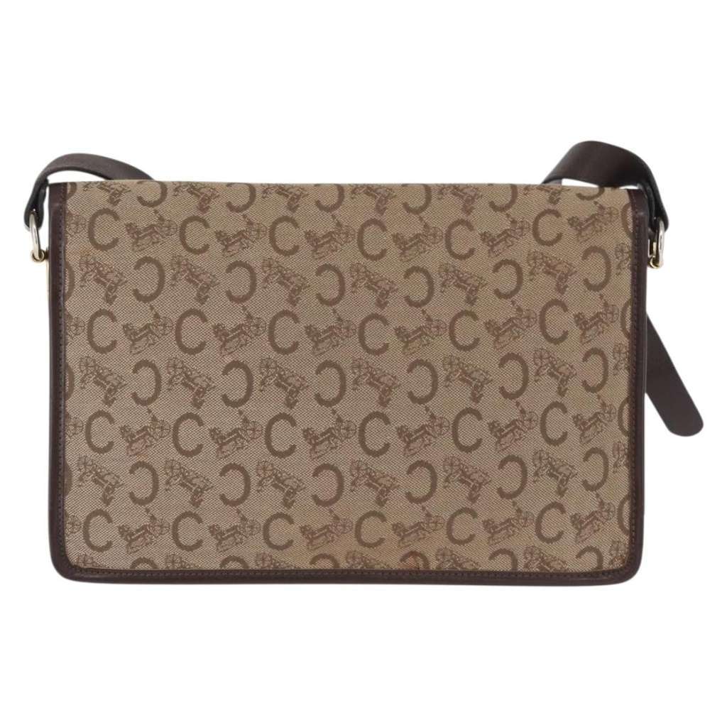 Celine C Sulky Shoulder bag Beige Canvas Good condition - Back View