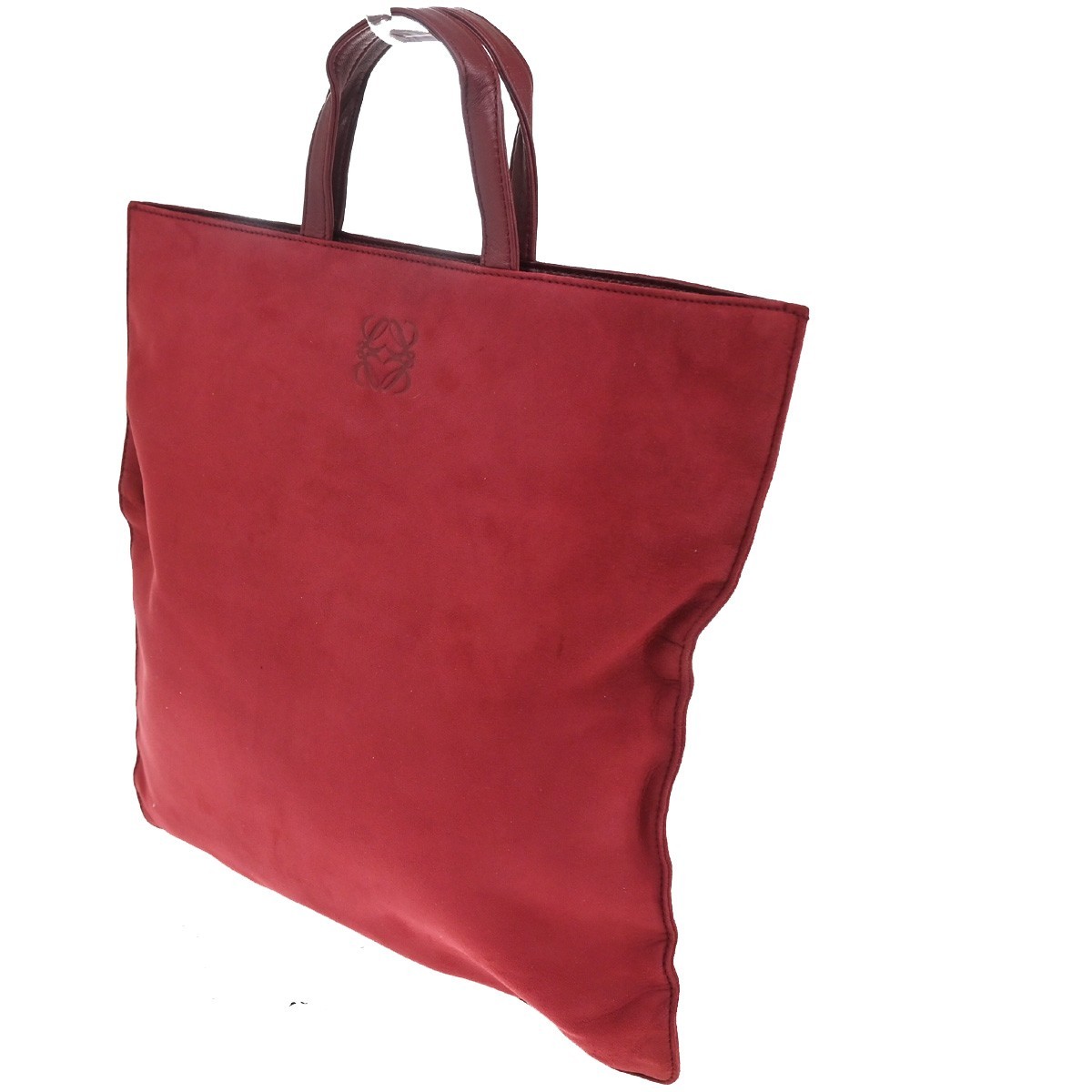 Loewe Anagram Tote Red Suede Good condition - Model View