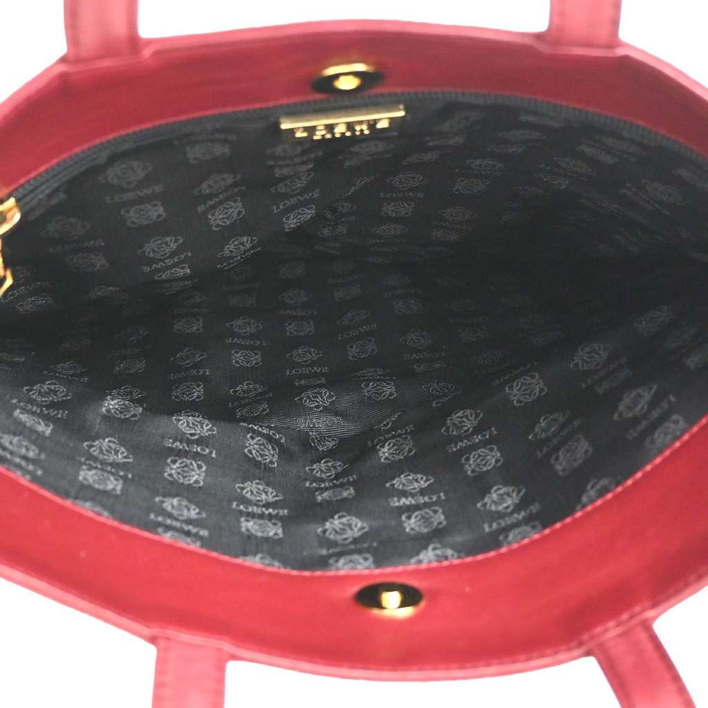 Loewe Anagram Tote Red Suede Good condition - Box View