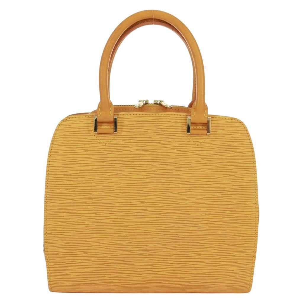 Louis Vuitton Pont Neuf Handbag Yellow Leather Fair condition - Back View