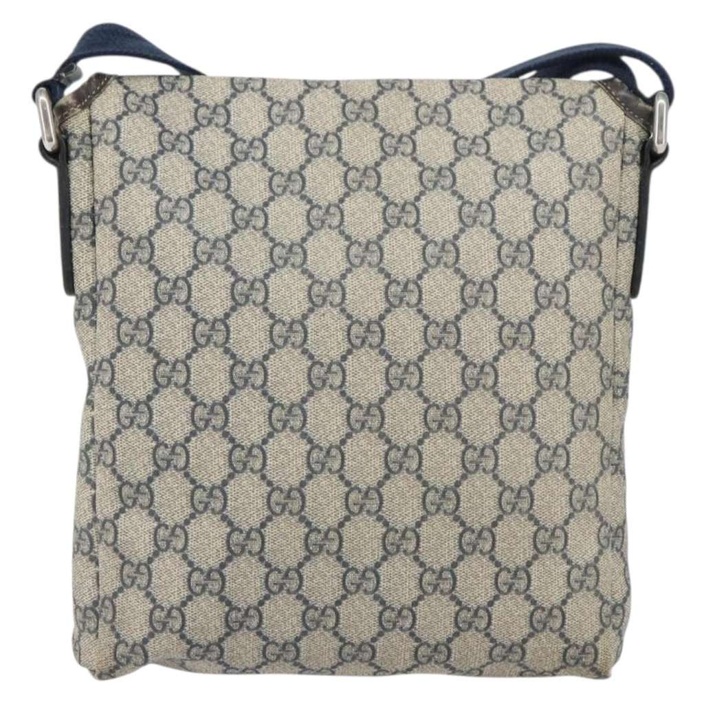 Gucci Flap Messenger Navy Canvas Fair condition - Back View