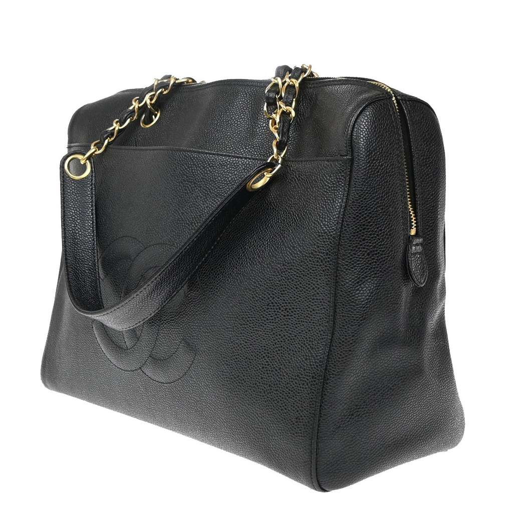 Chanel Vintage Timeless Zip Tote Black Leather Good condition - Inside View