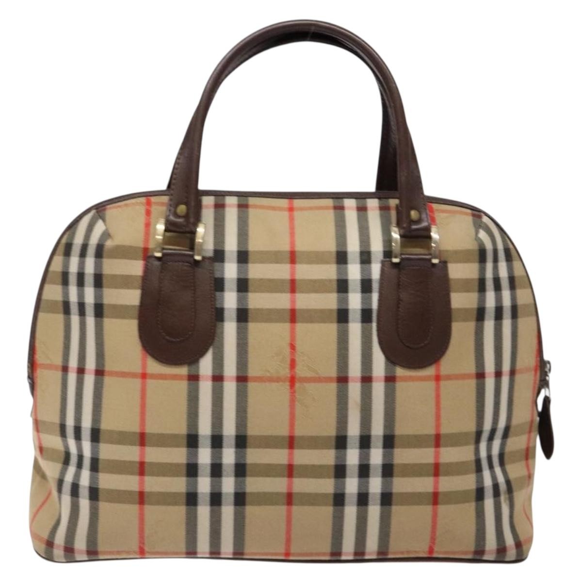 Burberry Nova Check Handbag Beige Canvas Good condition - Back View