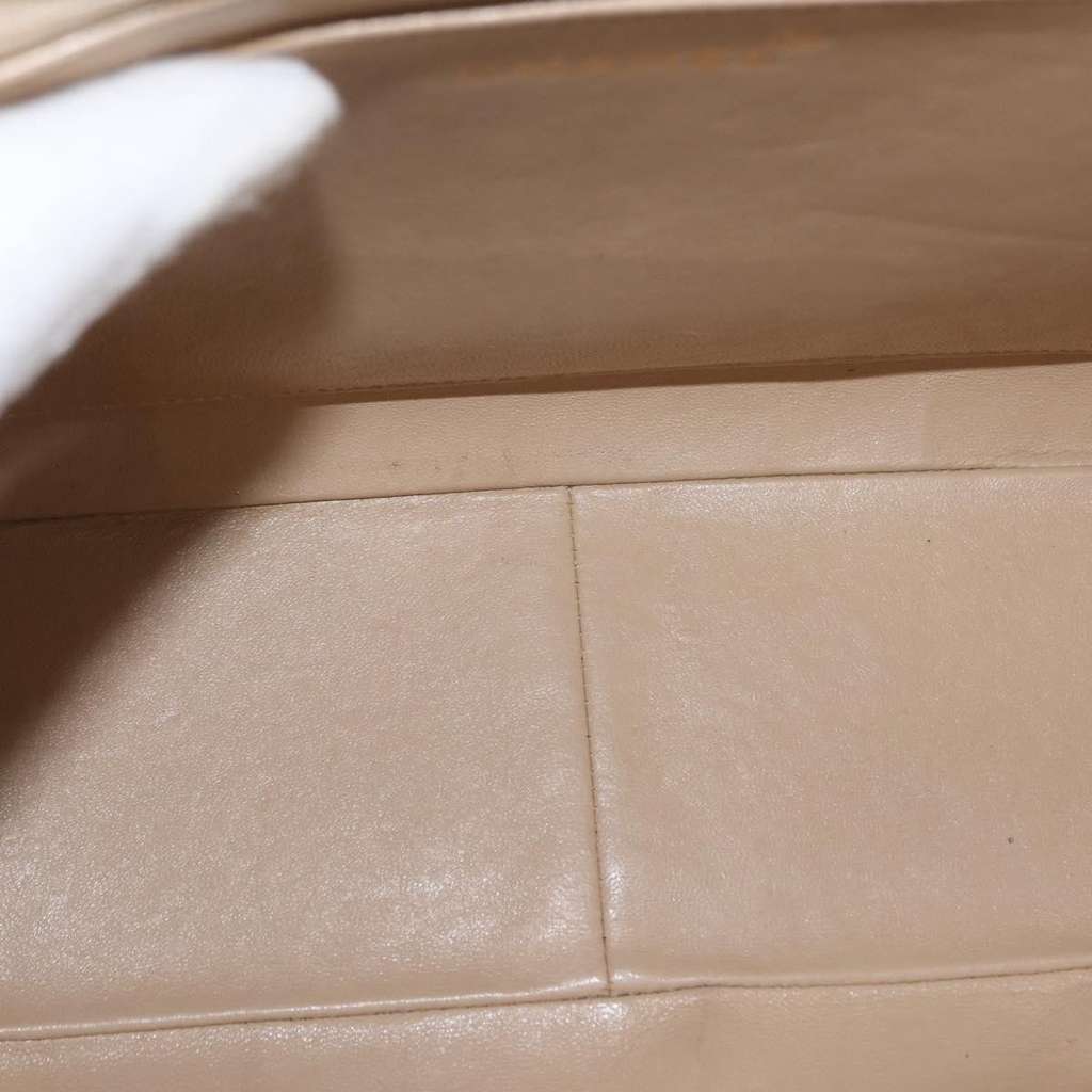 Chanel Vintage Classic Single Flap Bag Beige Satin Good condition - Box View