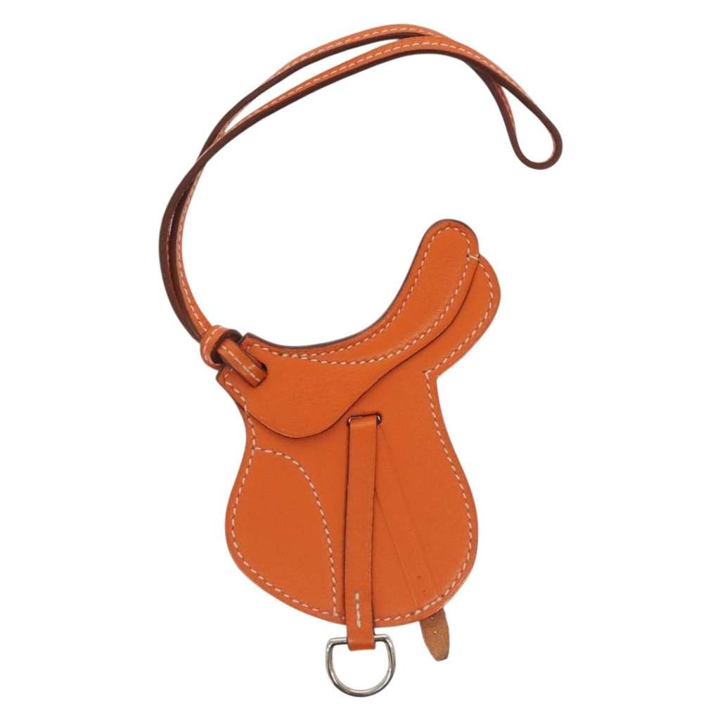 Hermès Paddock Selle Bag Charm Brown Leather Good condition - Back View
