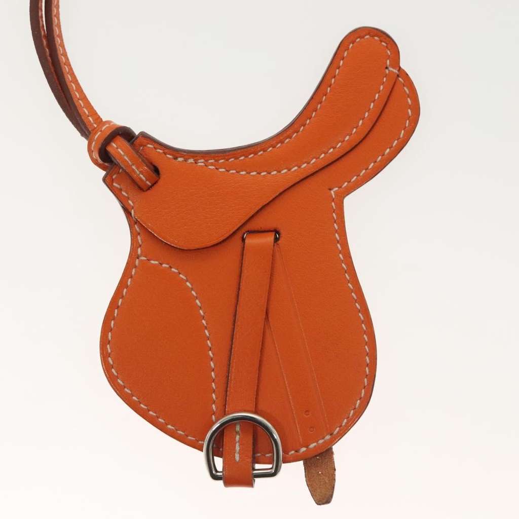 Hermès Paddock Selle Bag Charm Brown Leather Good condition - Model View