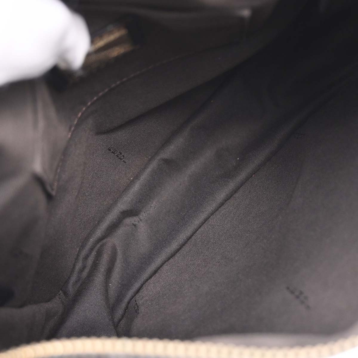 Fendi Vintage F Charm Messenger Bag Black Canvas Good condition - Inside View