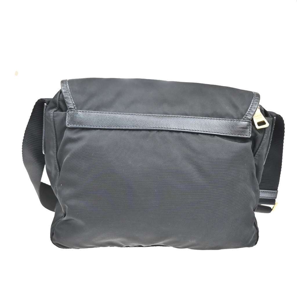 Prada Buckle Messenger Bag Black Good condition - Back View