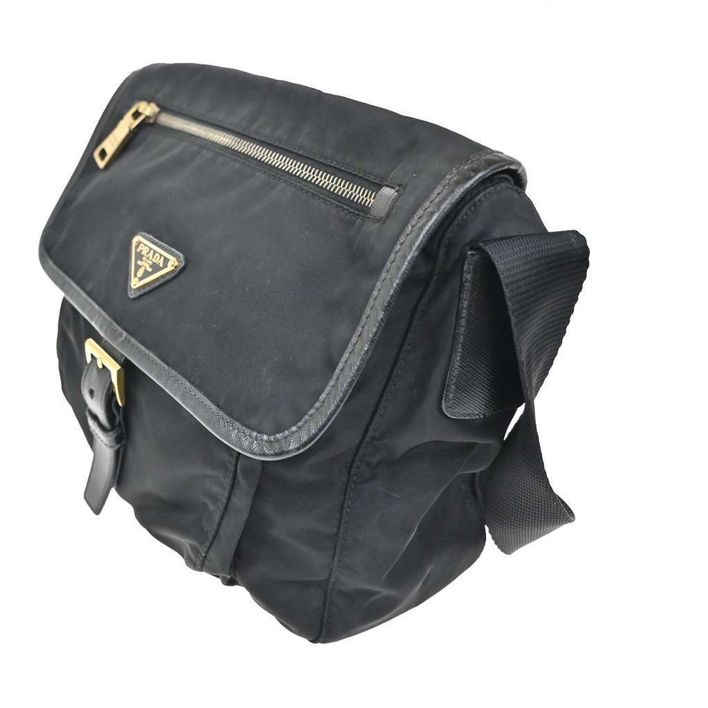 Prada Buckle Messenger Bag Black Good condition - Inside View