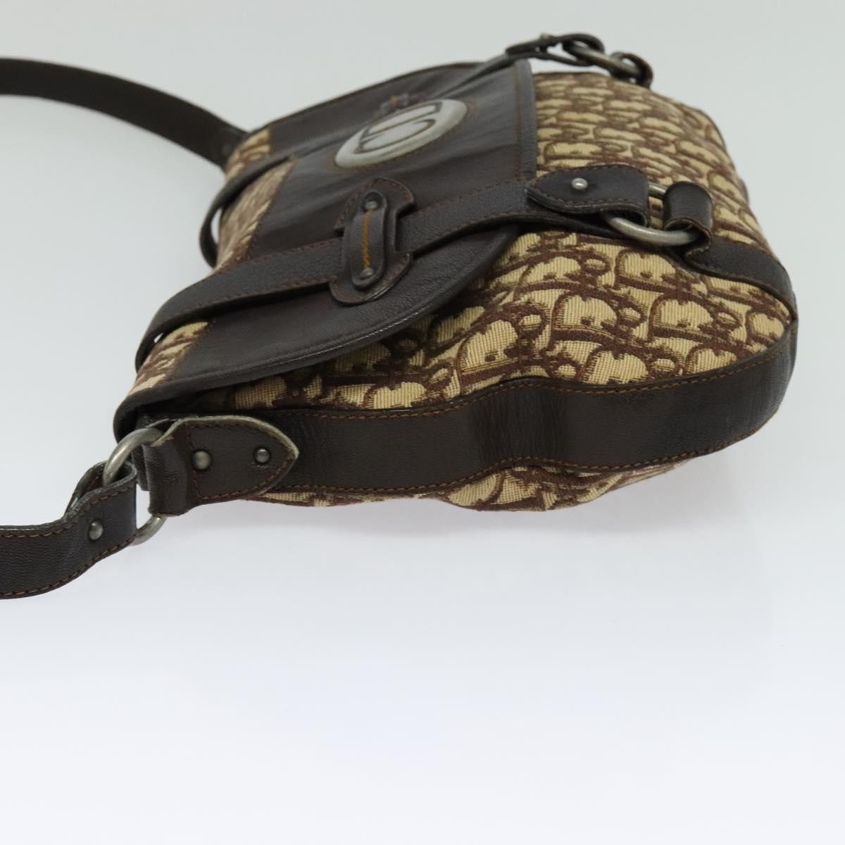 Christian Dior Vintage CD trotter Shoulder bag Brown Canvas Good condition - Inside View