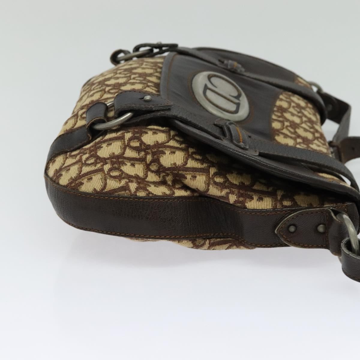 Christian Dior Vintage CD trotter Shoulder bag Brown Canvas Good condition - Model View