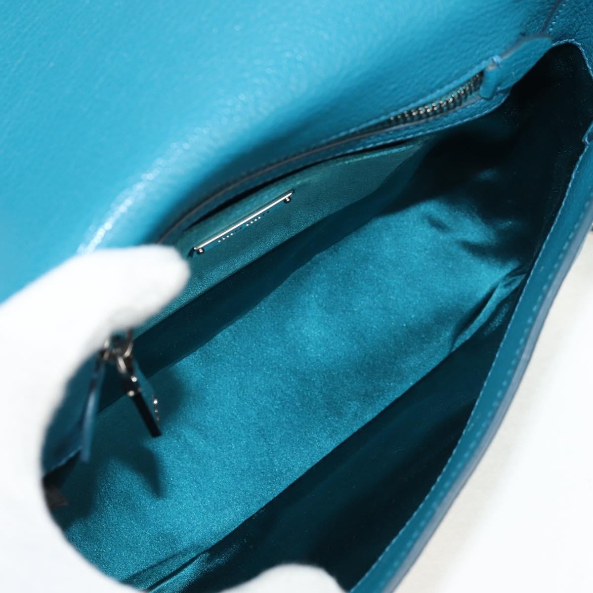 Miu Miu Flap Crossbody Bag Turquoise Leather Good condition - Box View