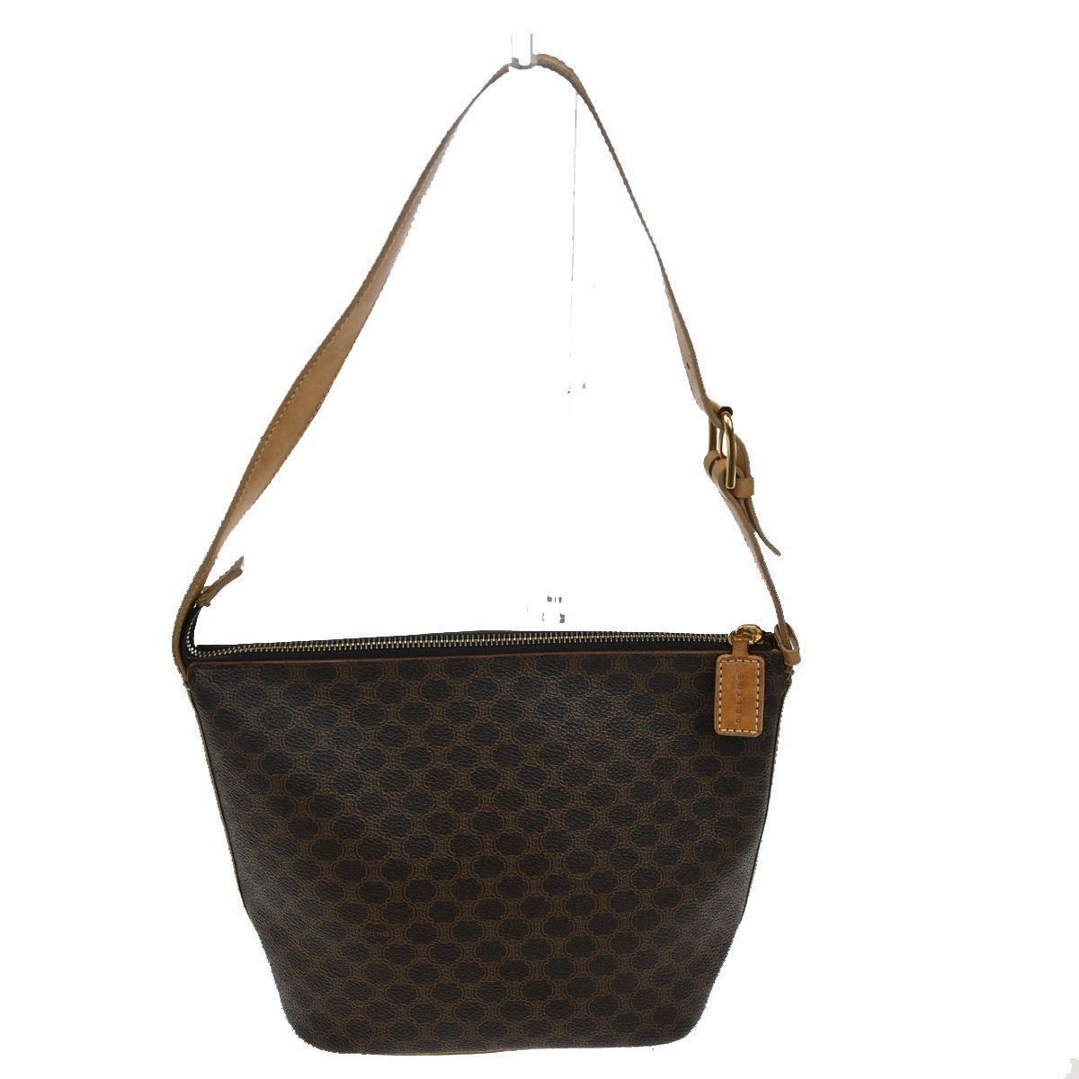 Celine Macadam Shoulder Bag Brown Canvas Good condition - Back View