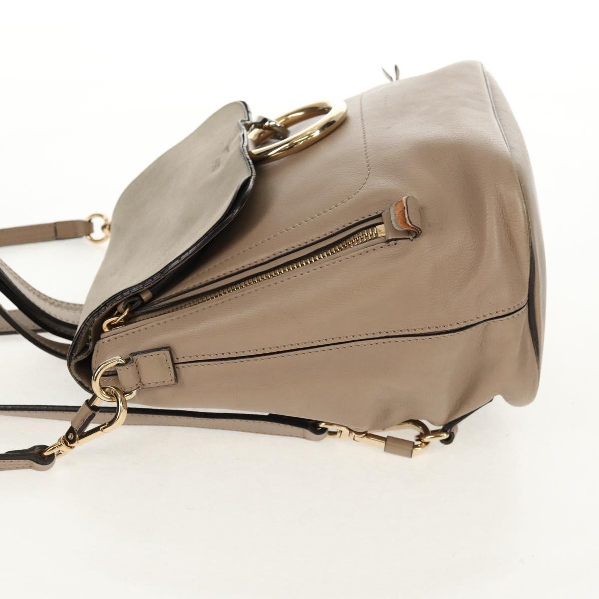 Chloe Faye Backpack Beige Suede Fair condition - Inside View