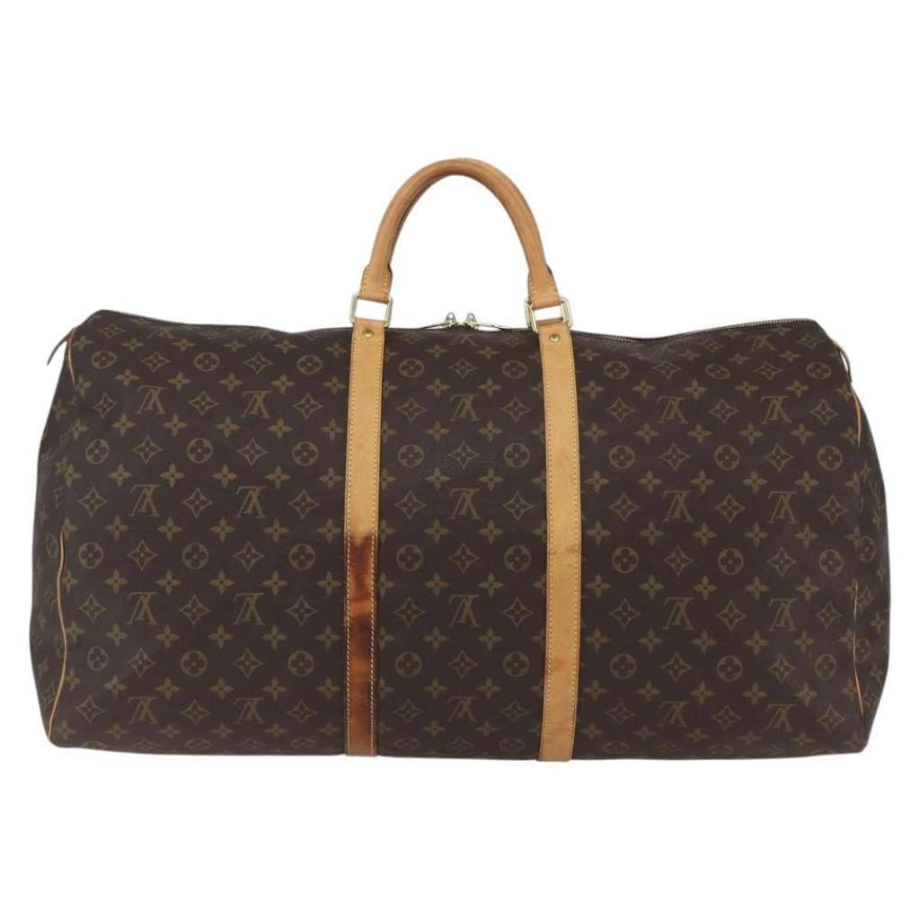 Louis Vuitton Keepall Bag Brown Canvas Fair condition - Back View