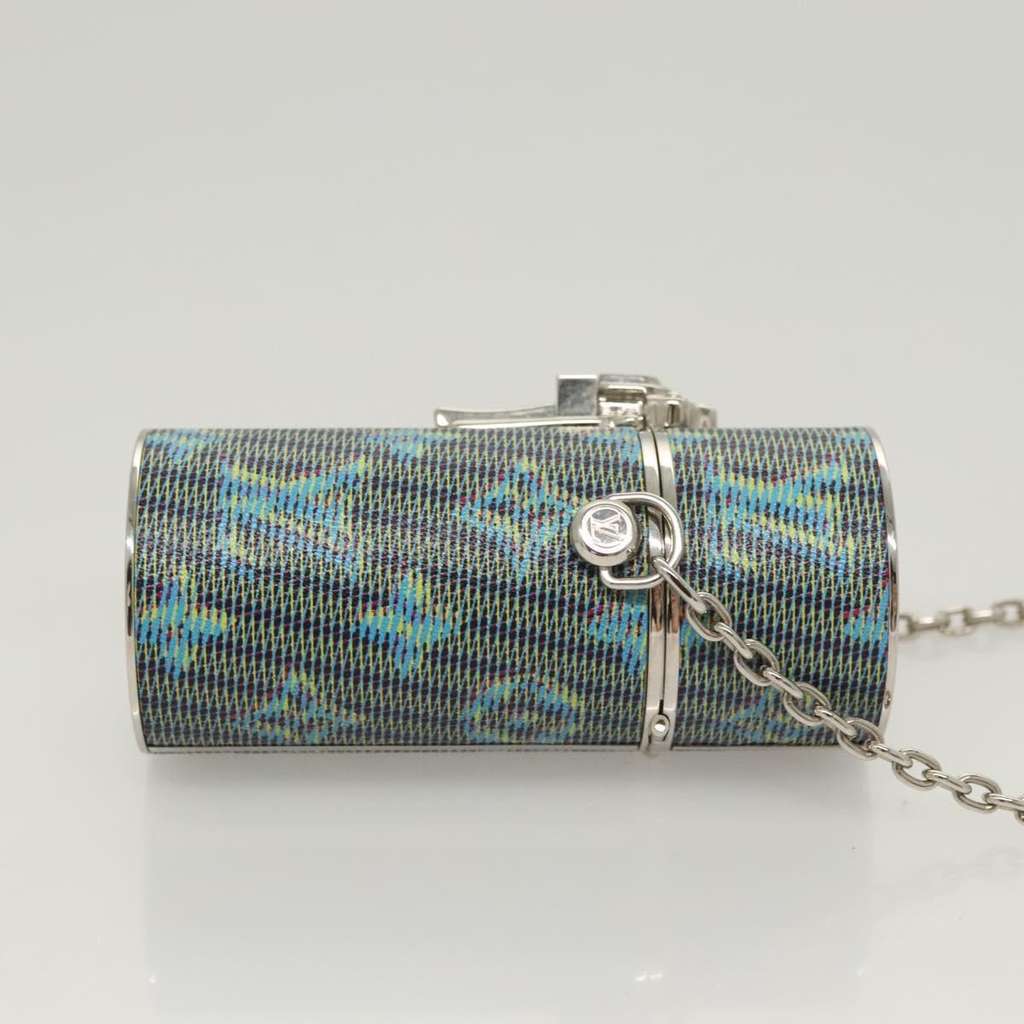 Louis Vuitton Lipstick Case on Chain Blue Canvas Very good condition - Inside View
