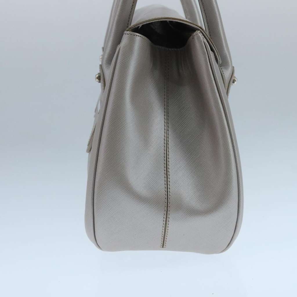 Salvatore Ferragamo Flap Satchel Silver Leather Good condition - Inside View