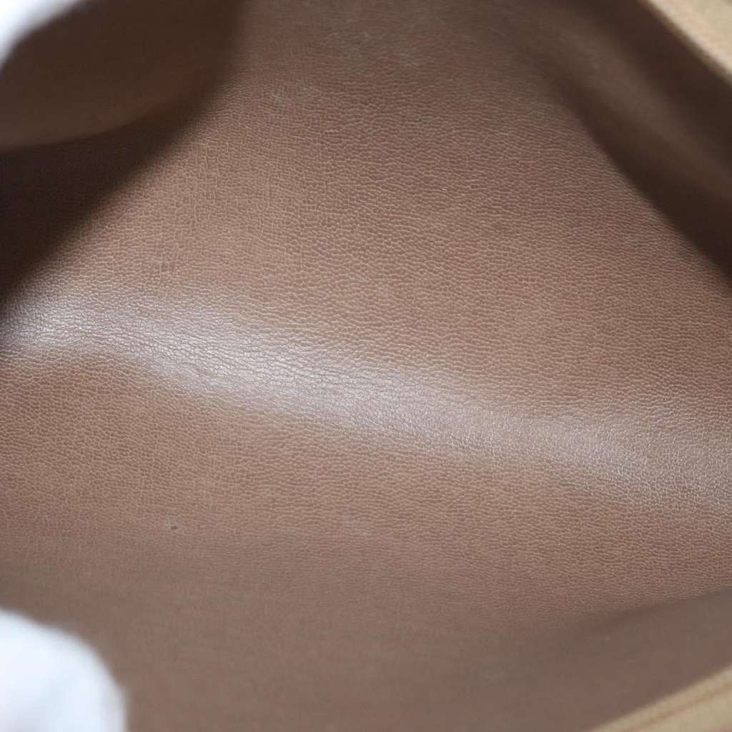 Christian Dior Vintage Honeycomb Zip Pouch Beige Canvas Good condition - Box View