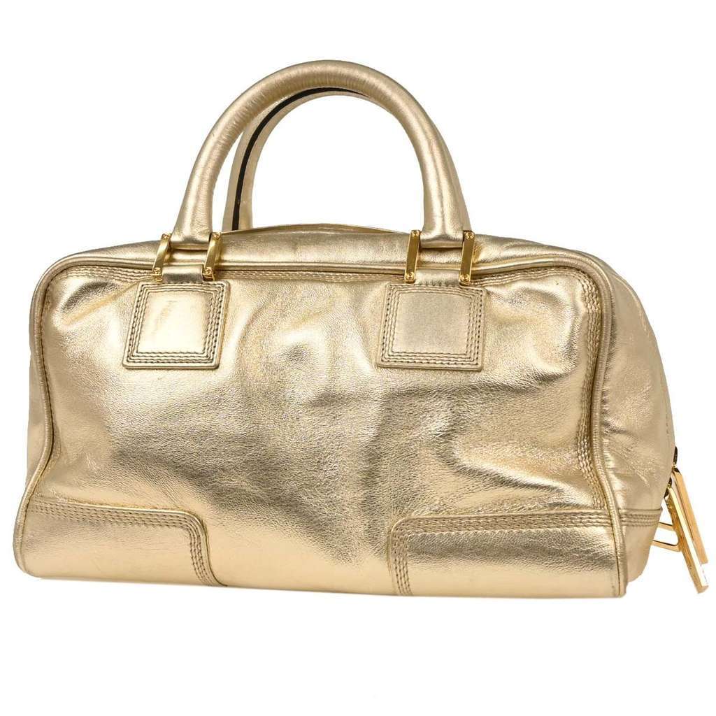 Loewe Amazona Bag Metallic Leather Good condition - Back View