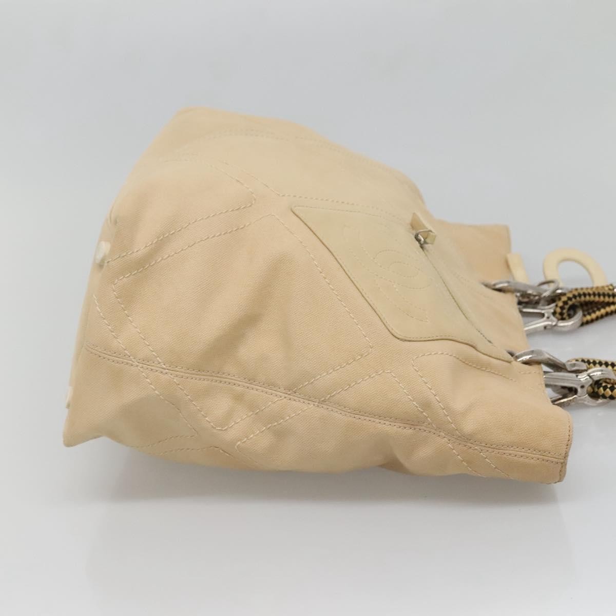 Chanel Vintage Cruise Line No.5 Tote Beige Canvas Good condition - Model View