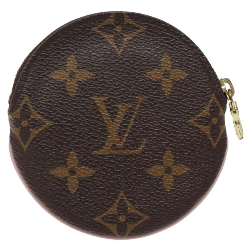 Louis Vuitton Round Coin Purse Brown Canvas Good condition - Back View