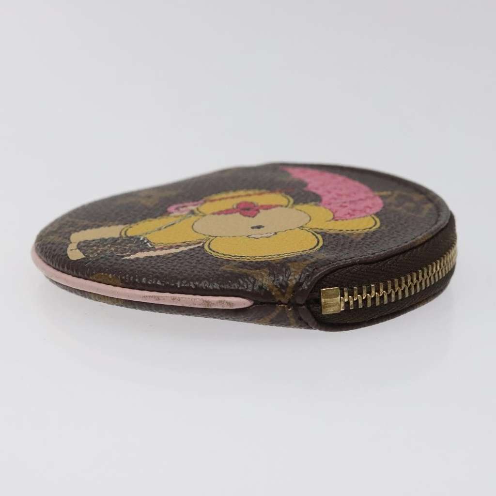 Louis Vuitton Round Coin Purse Brown Canvas Good condition - Inside View