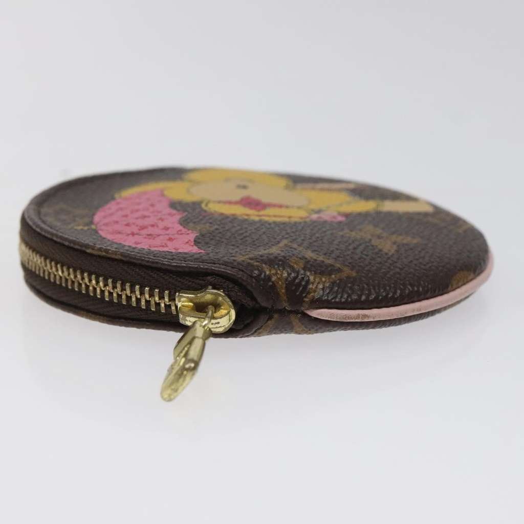 Louis Vuitton Round Coin Purse Brown Canvas Good condition - Model View