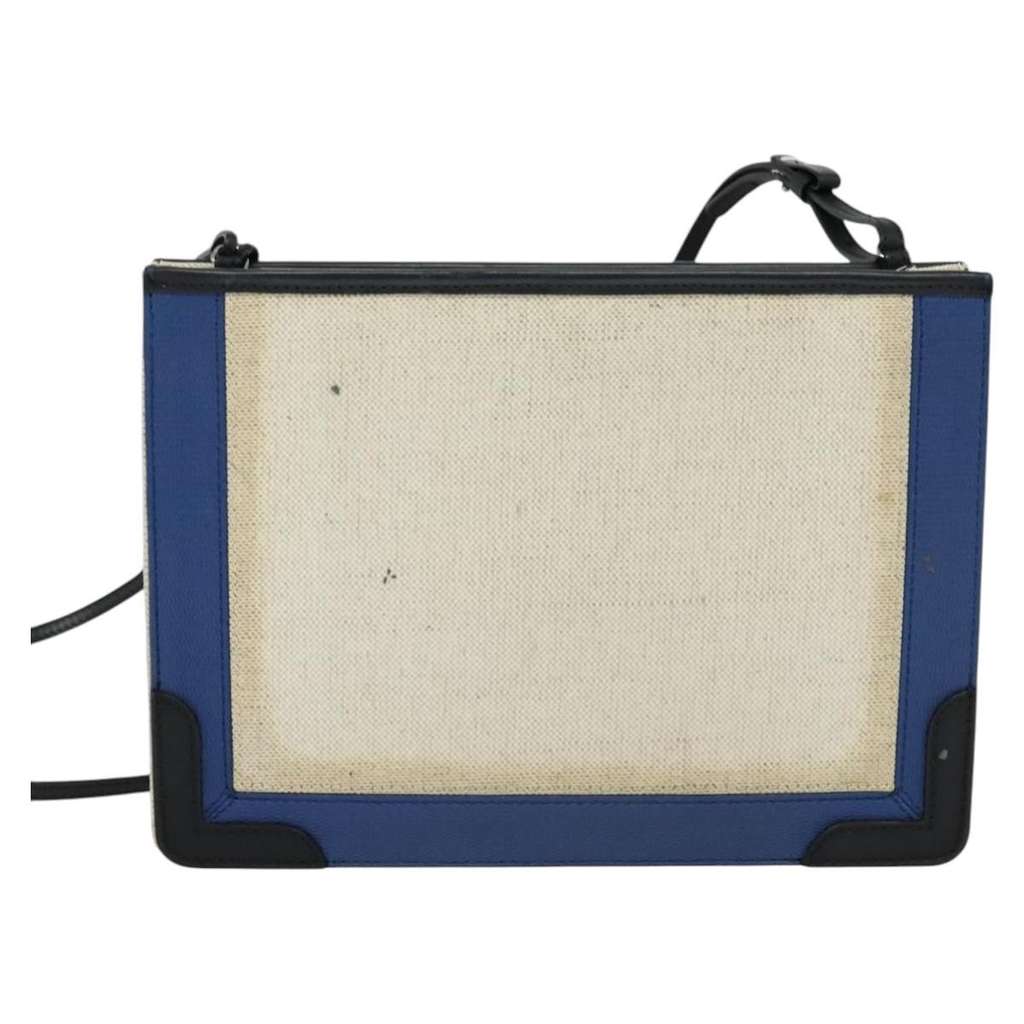 Balenciaga Navy Pochette Beige Canvas Good condition - Back View