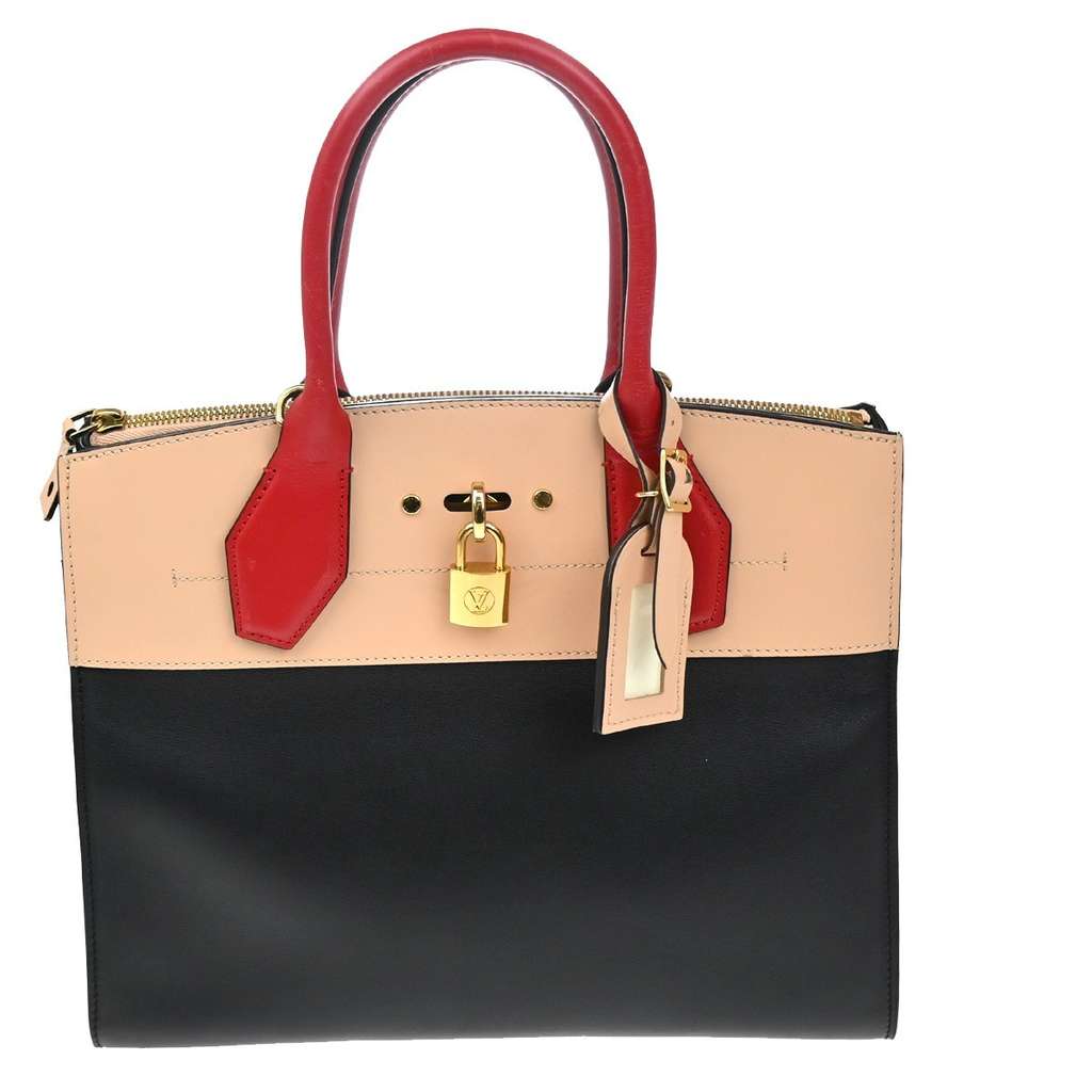 Louis Vuitton City Steamer Handbag Beige Leather Good condition - Back View