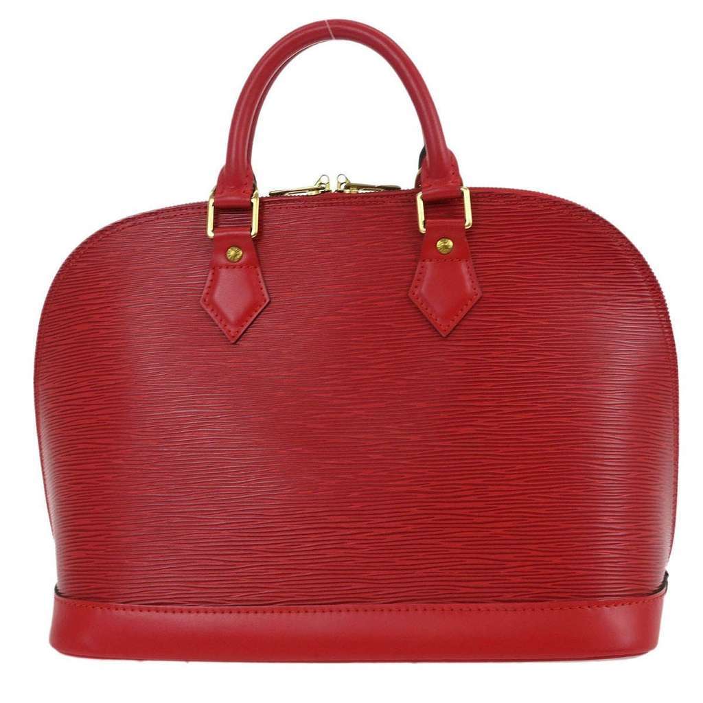 Louis Vuitton Vintage Alma Handbag Red Leather Good condition - Back View