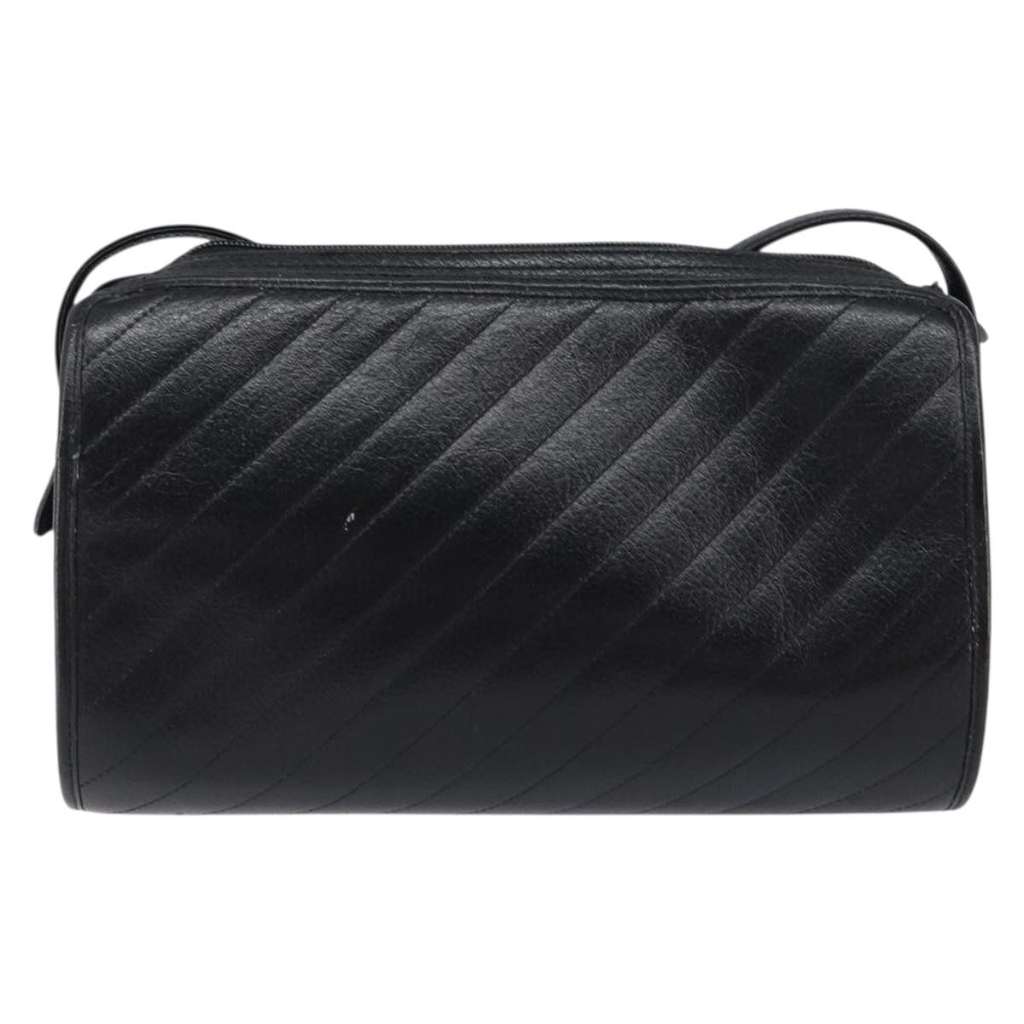 Christian Dior Vintage Shoulder Bag Black Leather Good condition - Back View