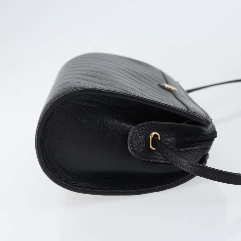 Christian Dior Vintage Shoulder Bag Black Leather Good condition - Inside View