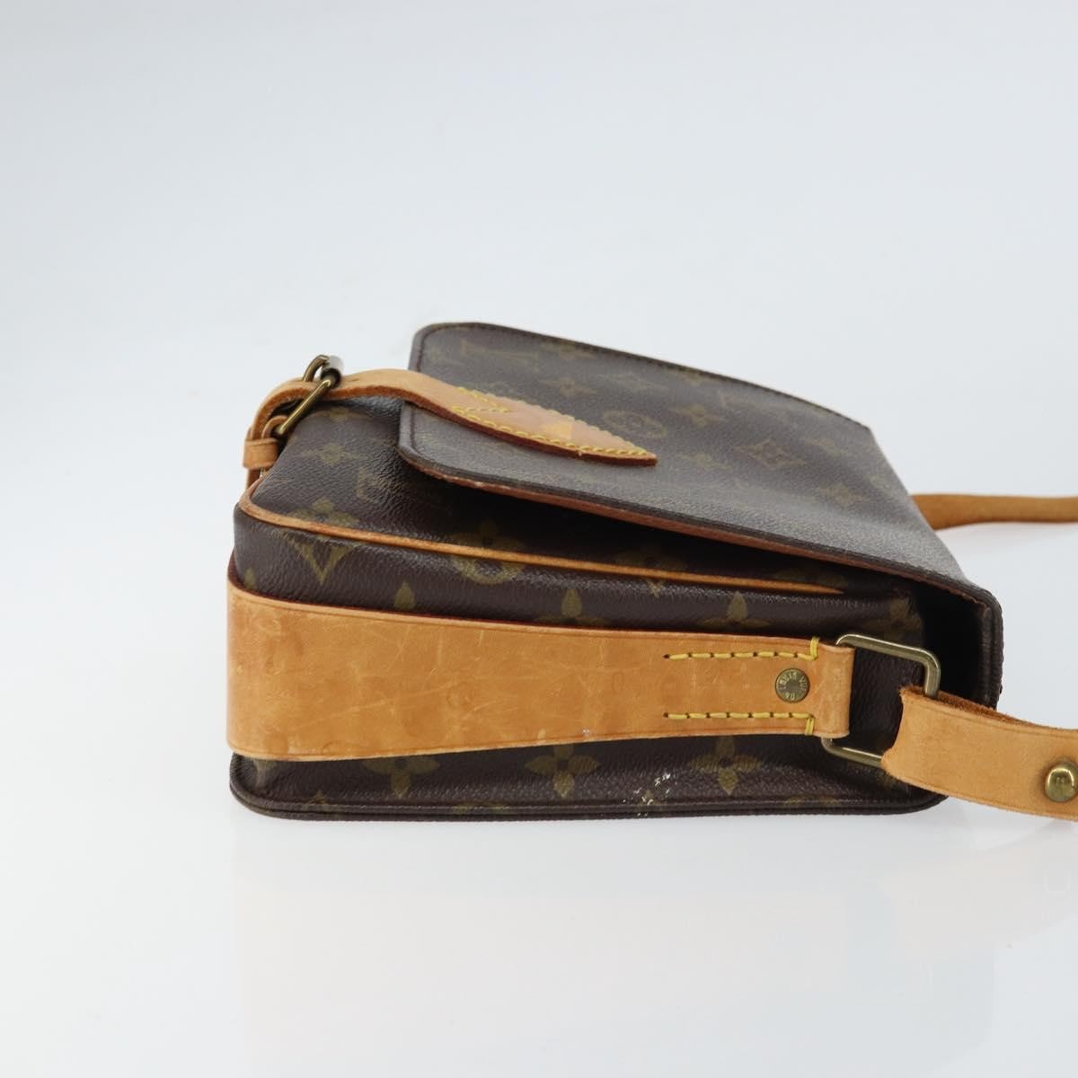 Louis Vuitton Cartouchiere Handbag Brown Canvas Good condition - Inside View