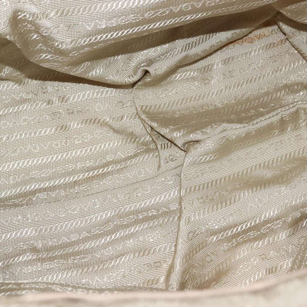 Prada Chain Front Zip Tote Beige Good condition - Box View