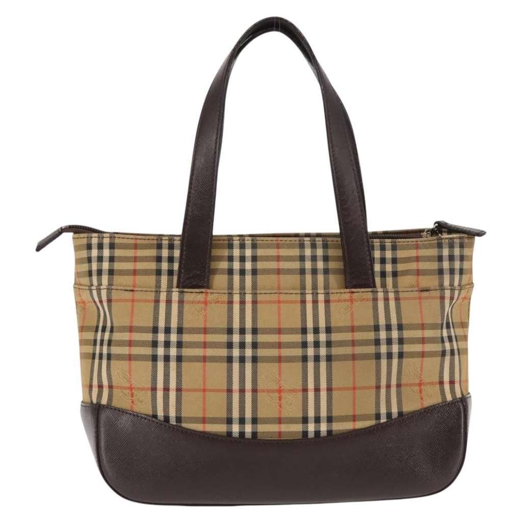 Burberry Nova Check Tote Beige Canvas Good condition - Back View
