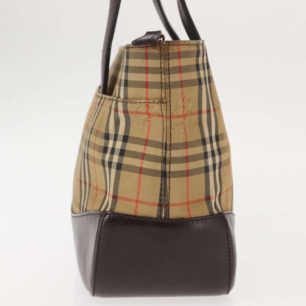 Burberry Nova Check Tote Beige Canvas Good condition - Model View