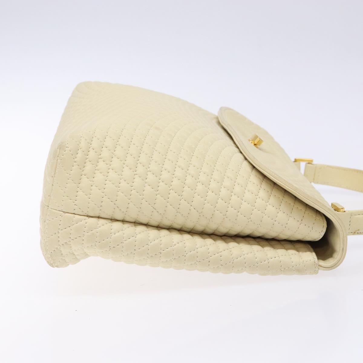 Bally Vintage Flap Handbag Ecru Leather Good condition - Inside View