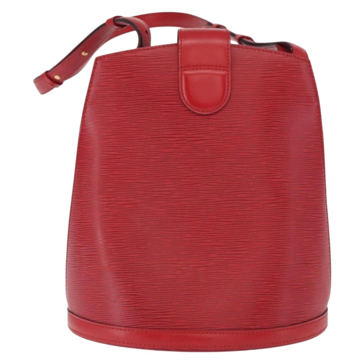 Louis Vuitton Cluny Shoulder Bag Red Leather Good condition - Back View