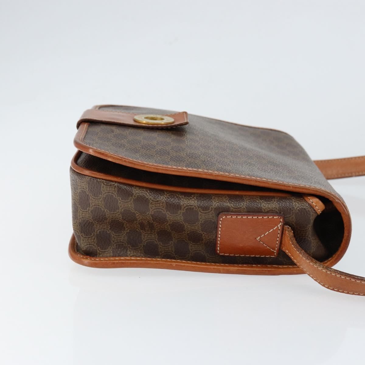 Celine Vintage Macadam Shoulder Bag Brown Canvas Good condition - Inside View