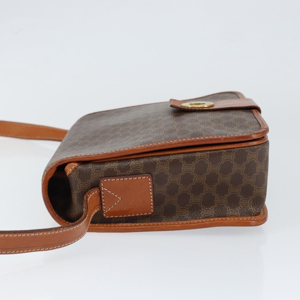 Celine Vintage Macadam Shoulder Bag Brown Canvas Good condition - Model View