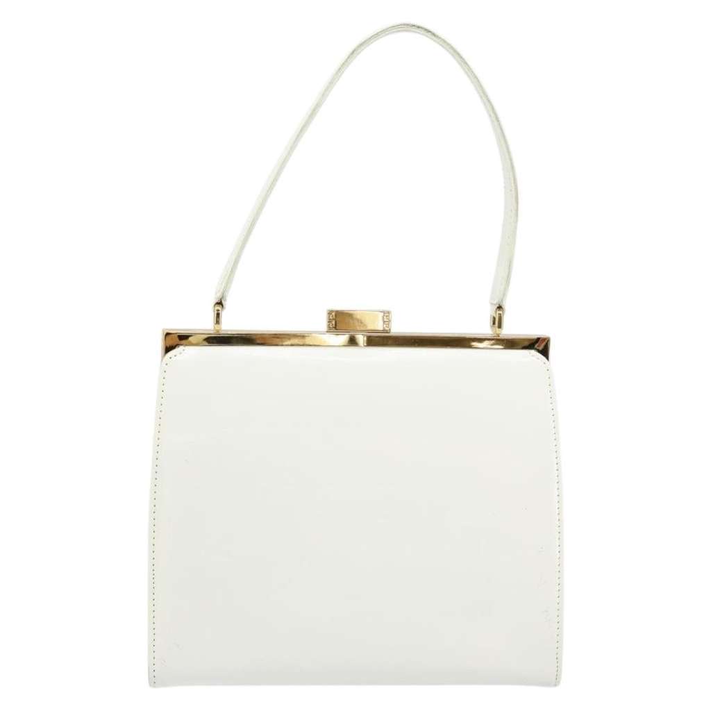 Versace Vintage Handbag White Leather Good condition - Back View