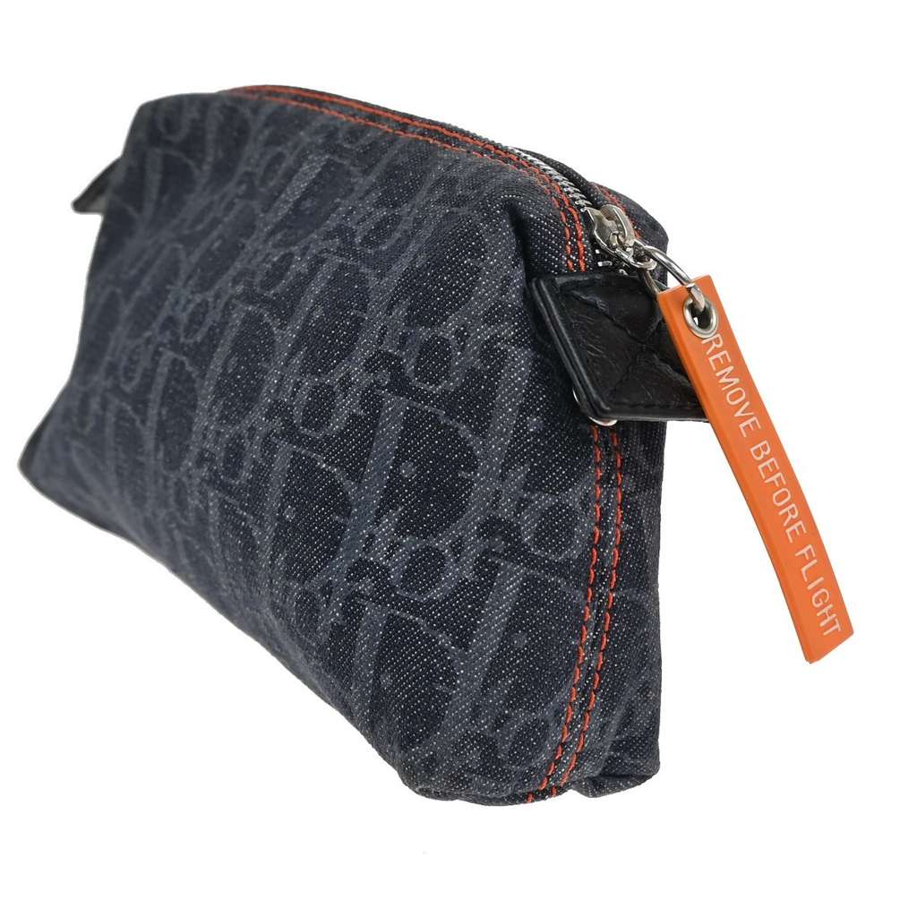 Christian Dior Flight pouch Blue Good condition - Model View