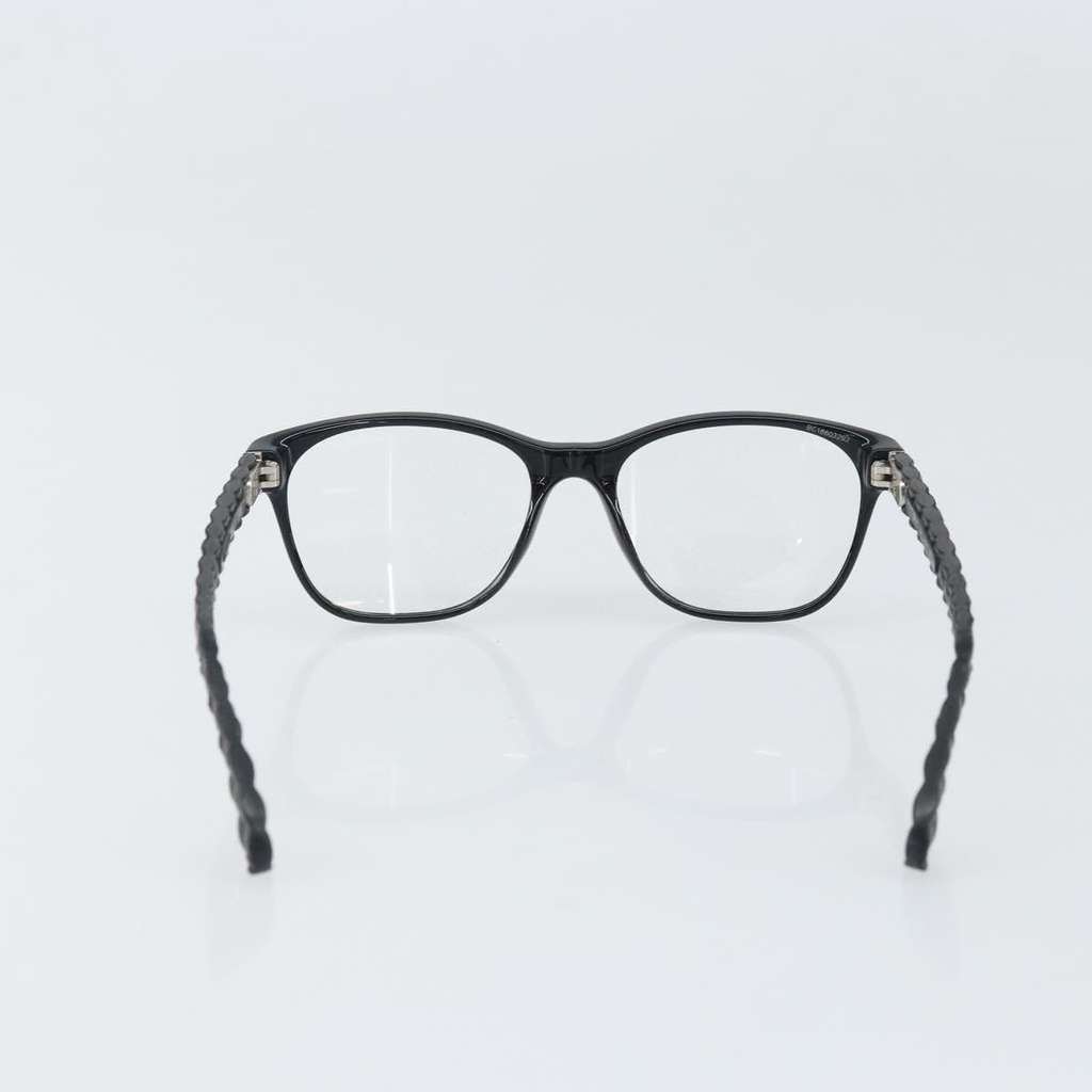 Chanel Logo CC Sunglasses Black Plastic Good condition - Back View