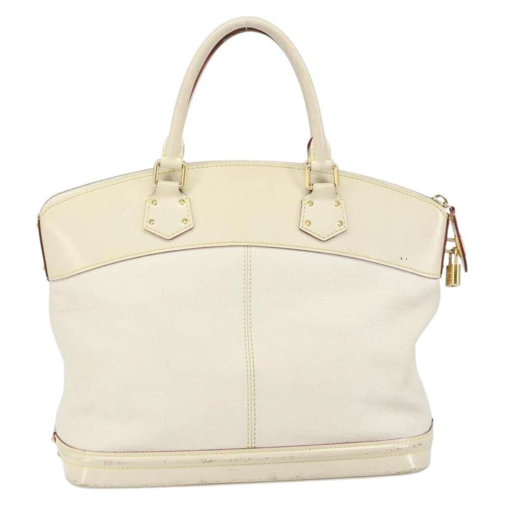 Louis Vuitton Suhali Lockit Handbag White Leather Fair condition - Back View